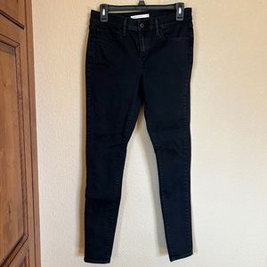 Levi's Womens 711 Black Skinny Jeans Mid Rise W30 L30